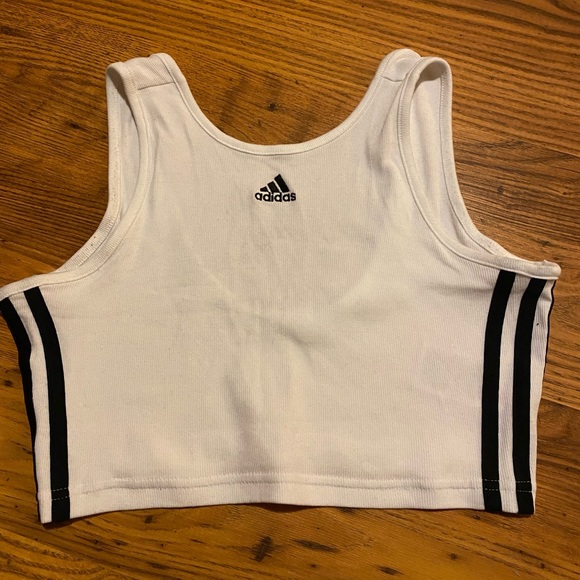 Adidas Cropped Tank with Scooped Back - Picture 1 of 3